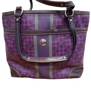 Coach Chelsea 15137 Signature Heritage Tote Purse Satchel Handbag